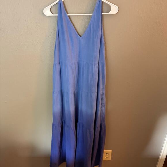 MARINE LAYER Corrine Ombre Cotton Guaze Maxi Dress Size Small - Picture 7 of 7